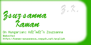 zsuzsanna kaman business card